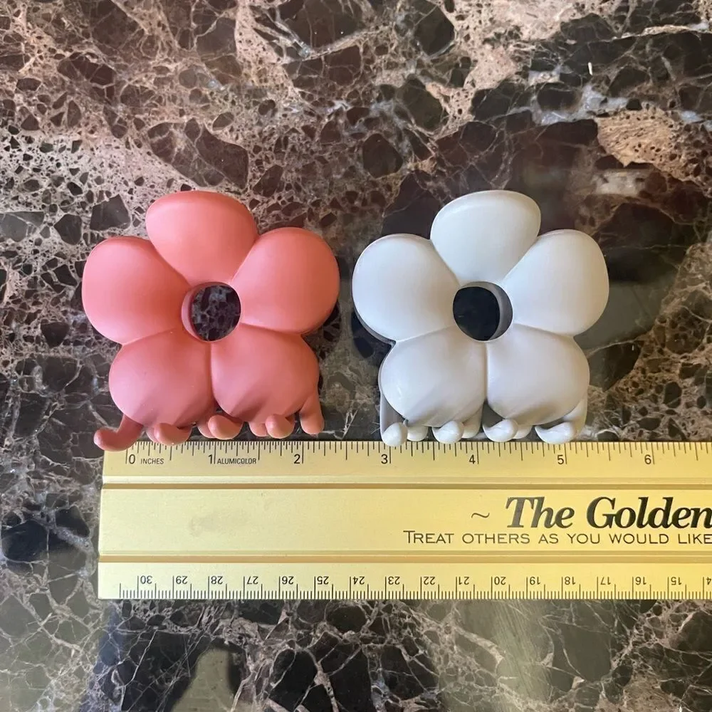 🎃 - ANTHROPOLOGIE Matte Art Flower Hair Clips!